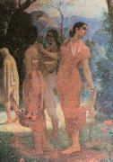 Raja Ravi Varma Ravi Varma Shakuntala, a character in the epic Mahabharata oil painting on canvas